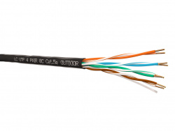 Кабель LC UTP4 cat.5е, одножильный / 305м / Cu / для наружных работ