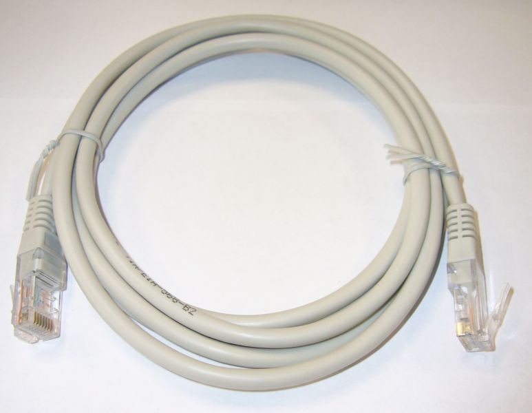 Патч-корд Cabletech UTP4 cat.5е, 2.0м, CCA, серый, литой коннектор C.CCA.UTP.5e-2.0m-2