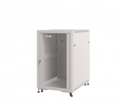 Шкаф напольный 19&quot; Netko 18U серия Optima (600х800х957), передняя дверь стекло, серый, разобранный (