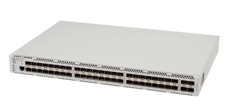 Ethernet-коммутатор MES3348F, 48 портов 1000Base-X(SFP), 4 порта 10GBase-X(SFP+), L3, 2 слота для модулей питания MES3348F