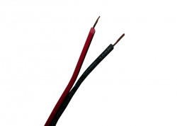 Кабель акустический NETKO 2*1.5мм2 (7*19*0.12мм) BC, 100м, пластиковая катушка, черный/красный
