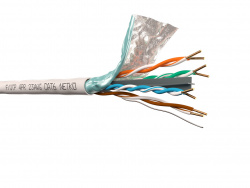 Кабель F/UTP 4 (FTP4 ) cat.6/4 пары 23 AWG BC/305м/одножильный, экранированный с крестовиной