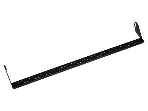 Кабельный органайзер 19", 1U, металлический, для патч панелей 52078, 55542, черный NM-P-CB001