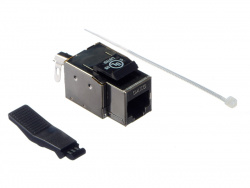 Модуль Keystone экранированный/ RJ-45/ cat.6/ 90°/ без инструмента/ KE/ металлик/ Netko СКС