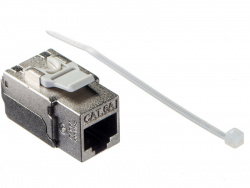 Модуль Keystone экранированный/RJ-45/cat.6А/90°/110 тип/под инструмент/KE/металлик/Netko СКС