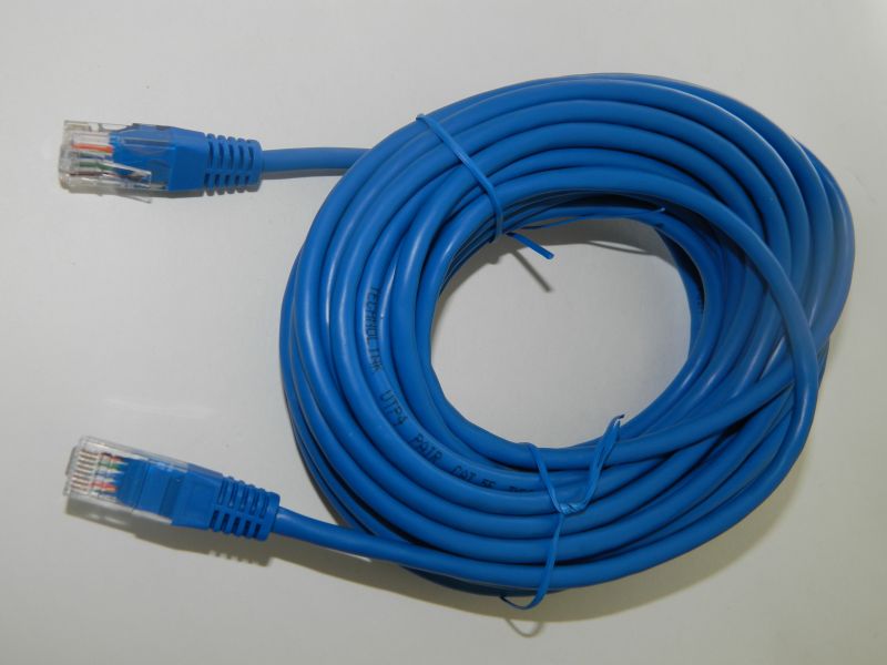 Патч-корд Technolink UTP4 cat 5e, 10,0м, BC, синий, литой коннектор T.BC.UTP.5e-10.0m-5
