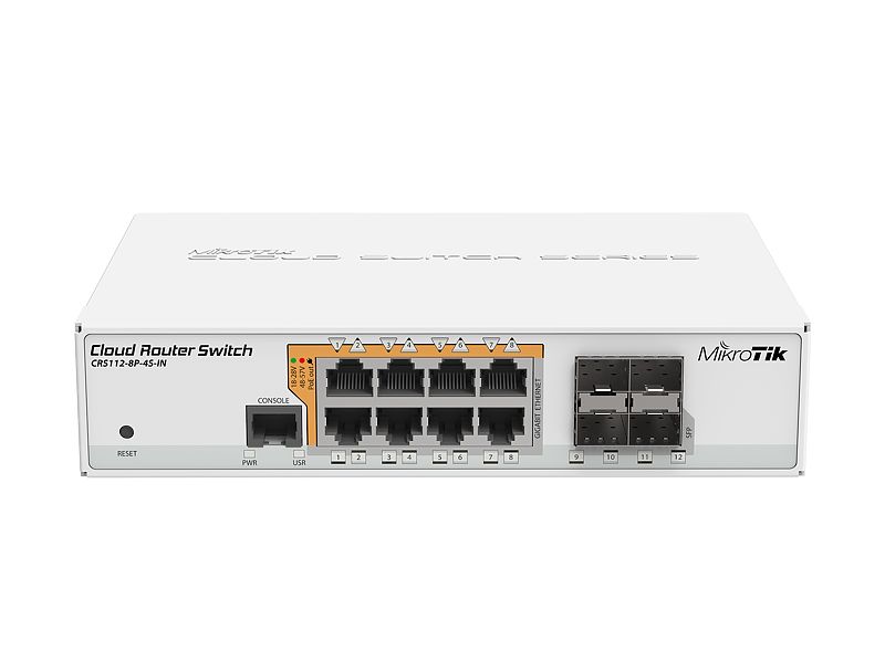 Маршрутизатор 8PORT 1000M 4SFP CRS112-8P-4S-IN MIKROTIK