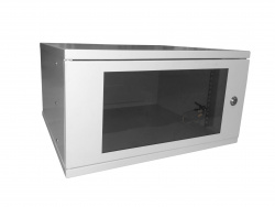Шкаф 19&quot; 5U серия COMPACT 5405.900 нас, стекло, серый, собранный  &quot;R&quot;