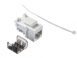 Модуль Keystone неэкранированный/RJ-45/cat.6А/90°/110 тип/под инструмент/KE/черный/Netko СКС