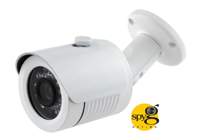 Spyg Optima SO.OSB.10F20-6567 IP Камера, CMOS, 2.0M, 1080P RealTime, наружная, компактная, H.264, ИК подсветка 20м (24 светодиода), фиксированный объектив 3.6мм, PoE, DC12V, кронштейн