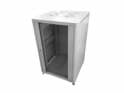 Шкаф напольный 22U серия TE (600х600х1166), передняя дверь стекло, серый, разобранный Netko (упакова