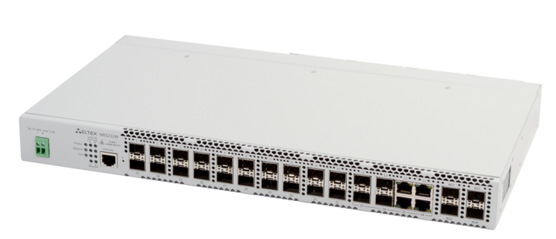 Ethernet-коммутатор MES2324F, 24 порта 1000Base-X (SFP), 4*10GBase-X (SFP+)/1000Base-X (SFP), L2+, 48V DC MES2324F_DC