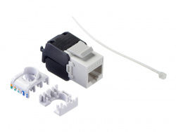 Модуль Keystone неэкранированный/RJ-45/cat.6А/180°/110/Krone тип/под инструмент/без инструмента/KE