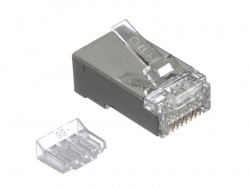 Коннектор RJ-45 Netko cat.6/экранированный/со вставкой/для одножильного и многожильного кабеля/100