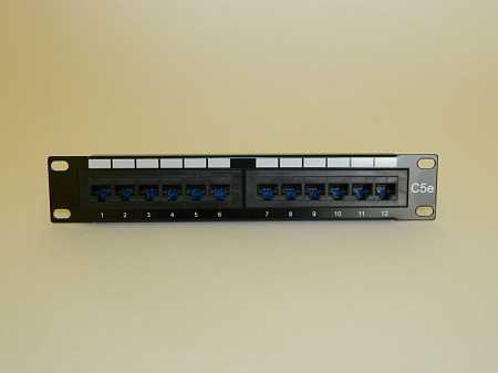 Патч-панель UTP, 10&quot;, 12 портов RJ45, cat.5е, 1U, Dual Type, Netko СКС, &quot;J&quot; TP12T-KDA-CEC