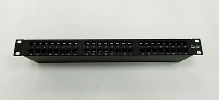 Патч-панель UTP, 19&quot;, 48 портов RJ45, cat.5е, 1U, Krone Type, компактная, &quot;L&quot; 610308-2