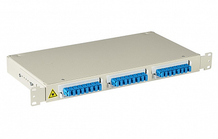 Кросс оптический 19&quot;, 1U 24 SC SM, укомплектованный 24 SC SM