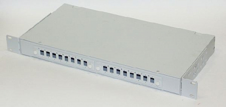 Кросс оптический 19&quot;, 1U 16 LC SM, укомплектованный 16 LC SM