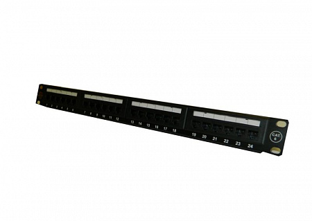 Патч-панель UTP, 19&quot;, 24 порта RJ45, cat.6, 1U, Dual Type, с органайзером, &quot;L KN-4009B