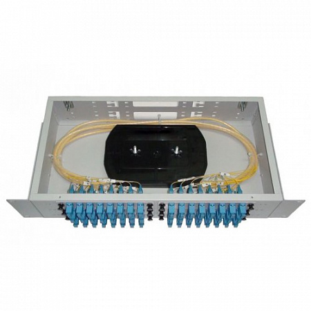 Кросс оптический 19&quot;, 2U 48 SC SM, укомплектованный 48 SC SM