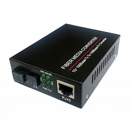 WDM медиаконвертер 10/100Base-TX/100Base-FX, одноволоконный, SM, SC, 1550nm, 20км WDM-1550/1310