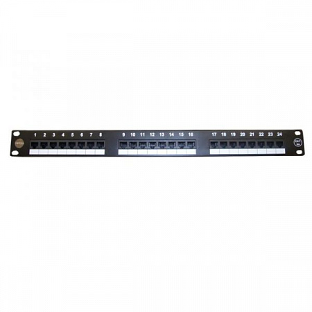 Патч-панель UTP, 19&quot;, 24 порта RJ45, cat.6а, 1U, Dual Type IDC, Netko СКС FA-652K-248-C6A