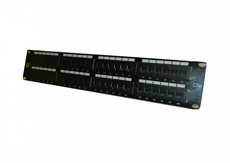 Патч-панель UTP, 19&quot;, 48 портов RJ45, cat.5е, 2U, Dual Type, Netko СКС, &quot;J&quot; P48T-KDA-CEC
