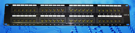 Патч-панель UTP, 19&quot;, 48 портов RJ45, cat.6, 2U, Dual Type, Netko СКС, &quot;J&quot; P48T-KAA-C6C